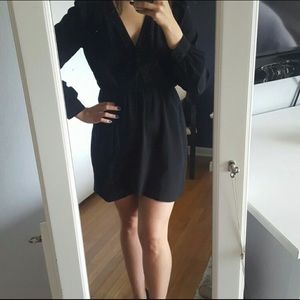 Black wrap minidress